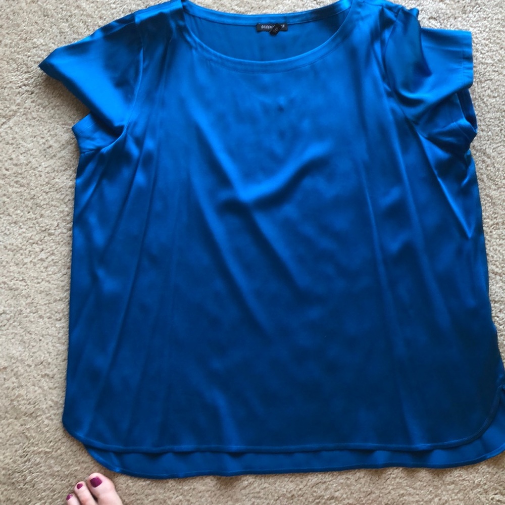 Beautiful Eileen fisher bright blue blouse XL